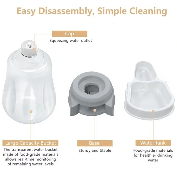 New. Automatic Pet/ Dog Water Bowl Dispenser 1.58 Gallon (6 L) – BPA-Free. Grey. - Picture 5 of 15